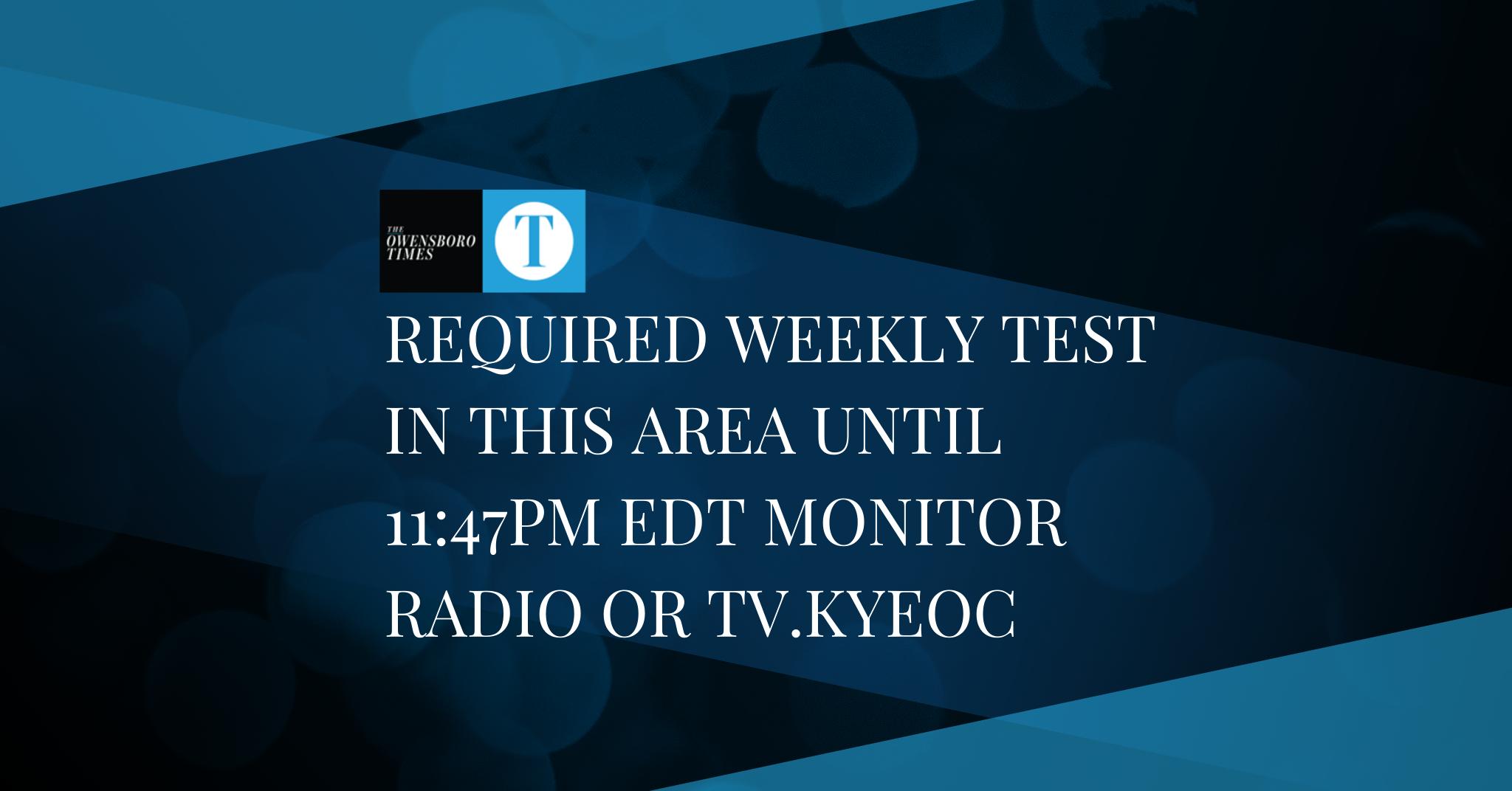 REQUIRED WEEKLY TEST